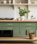 Rock Solid Champagne Gold Square Cabinet Handles 30 Pack Heavy Duty Kitchen Drawer Pulls on modern green kitchen drawers.