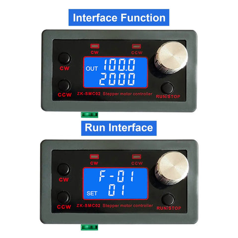 All In One Stepper Motor Driver Controller With Forward And Reverse Pulse Speed Control interface displays