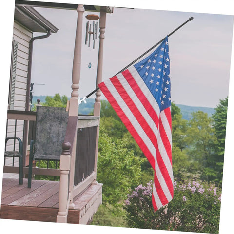 Rotating Flag Pole Kit With Sturdy Bracket For Gardens Porches And Backyards With Base All Weather Outdoor Flagpole Stand Easy Install Wind Resistant Heavy Duty Flag Display For Your Home Yard