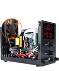 Beefy Lab Grade Adjustable Power Supply Regulator AC To DC 30V 60V 120V Switching Unit, 60V5A Output, internal circuit view