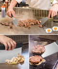 All In One Griddle Accessories Kit For Flat Top Grills 25 Piece Set used cooking on flat top, includes spatulas, burger turner, scraper