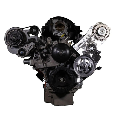 Built Damn Tough Driver Side Alternator And Power Steering Pump Kit For LT Gen 5 Chevy Silverado with pulleys and mounts.
