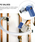 Mini Brass Ball Valve 1/4 Inch Female To Male Npt Threaded Shut Off Valve Built Solid For Home Plumbing And Garden Work That Works Like A Charm Under Pressure mounted on copper pipes.
