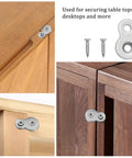 Thirty Piece Bundle Heavy Duty Figure Eight Table Top Fasteners With Sixty Matched Screws For Serious Cabinet Woodworking And Office Furniture Assembly No Sweat Setup Always in use on wooden panels.