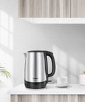 1.7L Stainless Steel Electric Tea Kettle With LED Light, BPA Free, Auto Shut Off, Boil Dry Protection, 1500W Fast Boil on kitchen counter