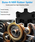Buna-N NBR Rubber Spider for L075 Flexible L-Jaw Coupler for Log Splitter Pump, designed for acoustic damping and shock absorption.