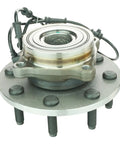 Front Wheel Bearing And Hub Assembly Set For Driver And Passenger Side showing detailed view of metal hub, sealed unit and bolts.