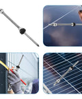 Tough As Nails Stainless Steel Solar Hanger Bolts With Dual Thread Adjustable Height For Zero Sag PV Mounting and Easy Outdoor Garden Gate Bracket Projects with installation