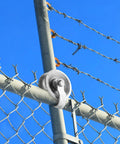 Heavy Duty Galvanized Steel Slide Rollers Built To Glide Like Butter For Chain Link Fence Gates Fits 1 7 8 Inch Posts Pack Of Two on fence.