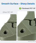 Comparison of printed parts with smooth surface details using Absolute Beast Pet G F 3D Printer Filament With Fifteen Percent Glass Fiber In ODG Olive Green One Kilogram Spool.