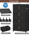 Huge 1280QT Stackable Storage Bins With Secure Snap Tops Featuring Slick Collapsible Cabinet Frame Rock Solid Plastic Drawers With Clear Front Panels For Easy Reach Home Organization And Everyday Decluttering Wins Size Guide Image