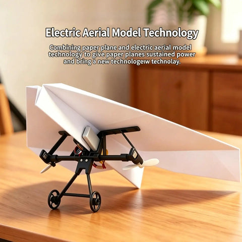 Turn Paper Planes Into A Dope Remote Control Flyer With Gyro Stabilizer DIY Electric Remote Control Glider on table