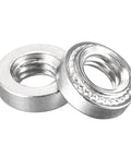 Top Shelf Stainless Steel Rivet Nuts With Round Head Perfect For Thin Sheet Metal Jobs Bang For Your Buck Size Ten Thirty Two, showing smooth round heads.