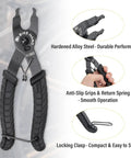 Bike Chain Master Link Pliers 2 In 1 Tool with anti-slip grips and locking clasp for Shimano Sram KMC chains MTB road use