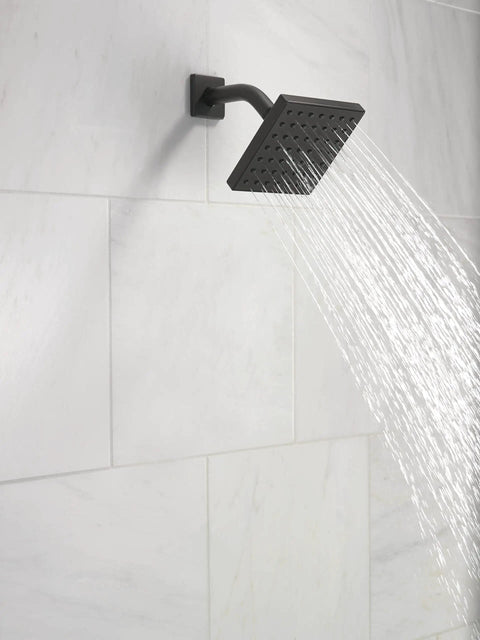 1.75 GPM Square Shower Head With Touch Clean Technology Easy Wipe Calcium Buildup Full Body Spray 5 Inch Square Face
