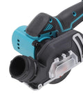 Detailed view of No Nonsense Professional Grade Compact Cordless Mini Circular Saw Featuring 3 Inch Razor Sharp Blade.