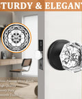 Six Pack Crystal Door Knobs Set For Interior Passages Non Locking Hallway And Closet Door Handles With Heavy Duty Glass Knob
