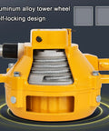 Heavy Duty Retractable Spring Balancer and Tool Holder with 1.5 Meter Wire Rope and Hook for Workshop and Auto Shop Adjustable Tension for 15 to 22 Kilogram Load Space Saving Hanging Equipment, aluminum alloy self-locking wheel