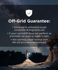 Person holding Solar Camping Lantern Inflatable LED Lamp Great For Camping Hiking Travel And Outdoor Adventures under stars