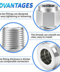 Advantages of 304 Stainless Steel 3/8 Inch Tube OD To 1/4 Inch NPT Male 90 Degree Elbow Compression Fitting features