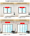 Length measurement method for Solid As A Rock Ceiling Mount Curtain Rail With Quiet Aluminum Track and Smooth Gliding Double Track System in black.
