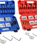 Complete Sae And Metric Thread Repair Kit With Hss Drill Bits Taps And Heavy Duty Stainless Inserts For Stripped Auto Parts That Gets It Done Without A Sweat Works Like A Champ, featuring two tool cases with fasteners and drill bits.