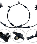 4 Pack ABS Wheel Speed Sensor Set For Jeep Wrangler JK 2007-2018 Front And Rear Plug-And-Play Direct Fit Replacement black cable sensors