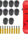 Heavy Duty Snowboard Wall Mount Display Hanger And Ski Storage Rack Featuring Invisible Floating Design components, including screws and mounts.