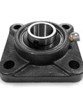 Tough As Nails 4 Bolt Flange Bearing Unit 1.25 Inch Bore Cast Iron Insert Set Screw Locking Ring for machine pump.