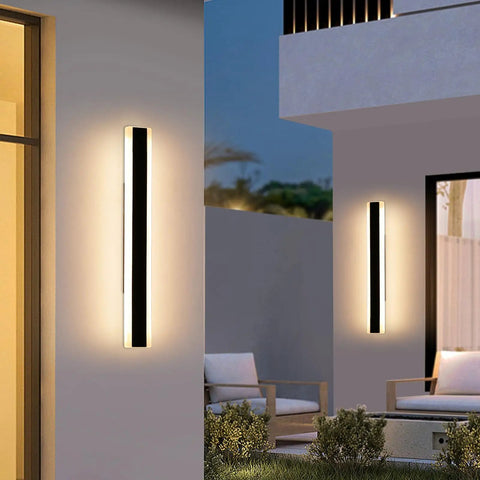 Slick Modern Outdoor Wall Lights 2 Pack Black Exterior Sconces Featuring Adjustable Four Directional Arms And Top Shelf Weatherproof Build Badass Hardwired Porch Lamps Sweet For Garage Or Patio, installed on wall.
