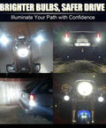 Premium 3157 Led Light Bulbs White Super Bright Tail Brake Reverse And Turn Signal Pair Plug And Play on motorcycle and vehicle.
