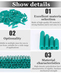 Expanding Plastic Screw Anchors 200-Piece Green Anchor Set With 1/4 Inch Hole For Concrete, Tile And Cement Surfaces details