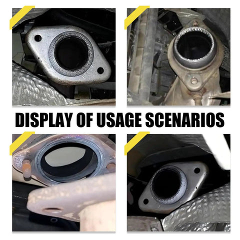 Heavy Duty 65Mm Id Exhaust Donut Gasket 2 Pack With Knockout Leakproof Manifold Connector Seals For Cars And Trucks, showing installation scenarios.