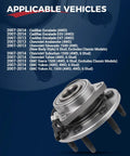 Rock Solid Front Wheel Hub Bearing Assembly With Abs for 2007 to 2014 Cadillac Escalade and 2007 to 2013 Chevy Avalanche.