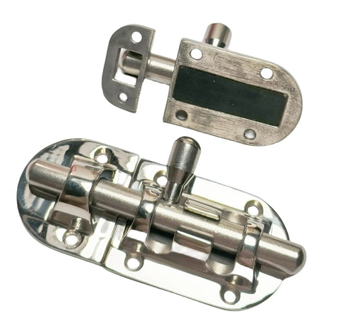 Badass Heavy Duty 316 Marine Grade Stainless Steel Barrel Bolt Rock Solid Security Slide Lock Rust Proof Barrel Latch for boat hatches