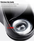 Close-up of Heavy Duty Swivel Castor Wheels showing 1.5mm thick rubber body and robust metallic base for secure support.