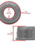 Top Shelf 4 Pack Heavy Duty Front Wheel Bushing Bearings measuring 0.75" inner diameter and 1.56" outer diameter for John Deere mowers.