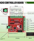 USB Mach3 motion control card from 4 Axis CNC Controller Kit With Nema23 Stepper Motors 57x76mm And 270 Oz-In Torque, TB6600 Driver 4A