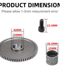 Starter Clutch One Way Bearing Gear Idler Gasket Kit For Yamaha Big Bear 350 400 part dimensions with measurements