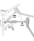 Dead Reliable Transom Mount Electric Trolling Motor With 55 Pound Thrust And 42 Inch Shaft For Freshwater Fishing Boats handle adjustment diagram.