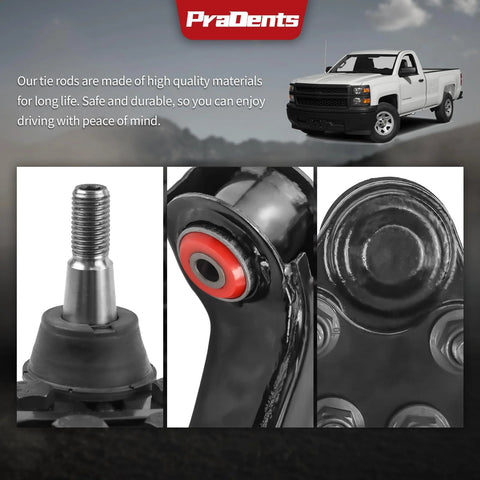 12Pc Front End Suspension Kit with Upper and Lower Control Arms and Polyurethane Bushings for 1999 2006 Chevy Silverado 1500 and GMC Sierra 1500 RWD Upgrade to a Firmer, Smoother Ride components close-up