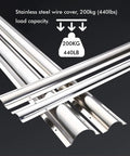 Stainless Steel Floor Cable Cover 39 Inch Long For Under Desk Cable Management And Wire Trunking Protector, weight capacity display