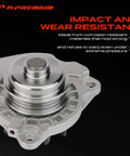 Durable Engine Water Pump With Gasket And Drive Pulley Fits Ford Escape Fusion Mazda Tribute Mercury Milan 2009 Through 2012 V6 3.0L Slick Bolt Up Replacement Aw6250 close-up view of polished aluminum pump with corrosion-resistant details.