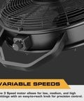Rugged Outdoor 18 Inch Ceiling Mount Fan With Dual Height Mount Options 360 Degree Direction Up And Down Adjustable 3 Speeds
