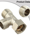 Built Tough Three Way Brass Diverter Valve With Easy Grip Handle And Leak Free Seals Nickel Plated Half Inch Threaded Tee Connector view