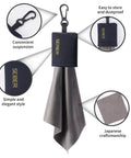 Keychain Glasses Cleaner Microfiber Cleaning Cloths For Eyeglasses And Sunglasses With Portable Neoprene Pouch On The Go