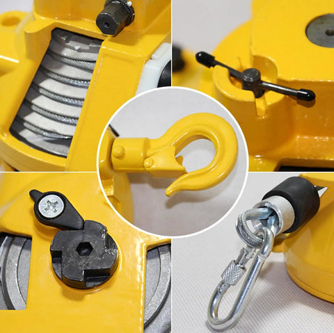 Heavy Duty Spring Balancer Retractable Tool Holder 1.5 Meter Long With Hook And Wire Rope, yellow alloy steel with lockable hook