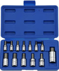 Pro Grade Boss Level Socket Set With Allen Wrenches And Torx Bits for Home and Shop in blue case open view
