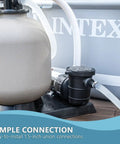 High-Octane 1.5 Horsepower Self Priming Pool Pump with 1.5-inch unions for easy connection to above ground pools.
