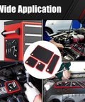 Magnetic Tool Mat 4 Pack Flexible Holds Tools Tight With 40Lb Magnetic Power Keeps Screwdrivers, Wrenches, Bolts Secure On Tilt Or Vibration, Ultimate Workbench Organizer For Garage And Shop on toolbox and engine